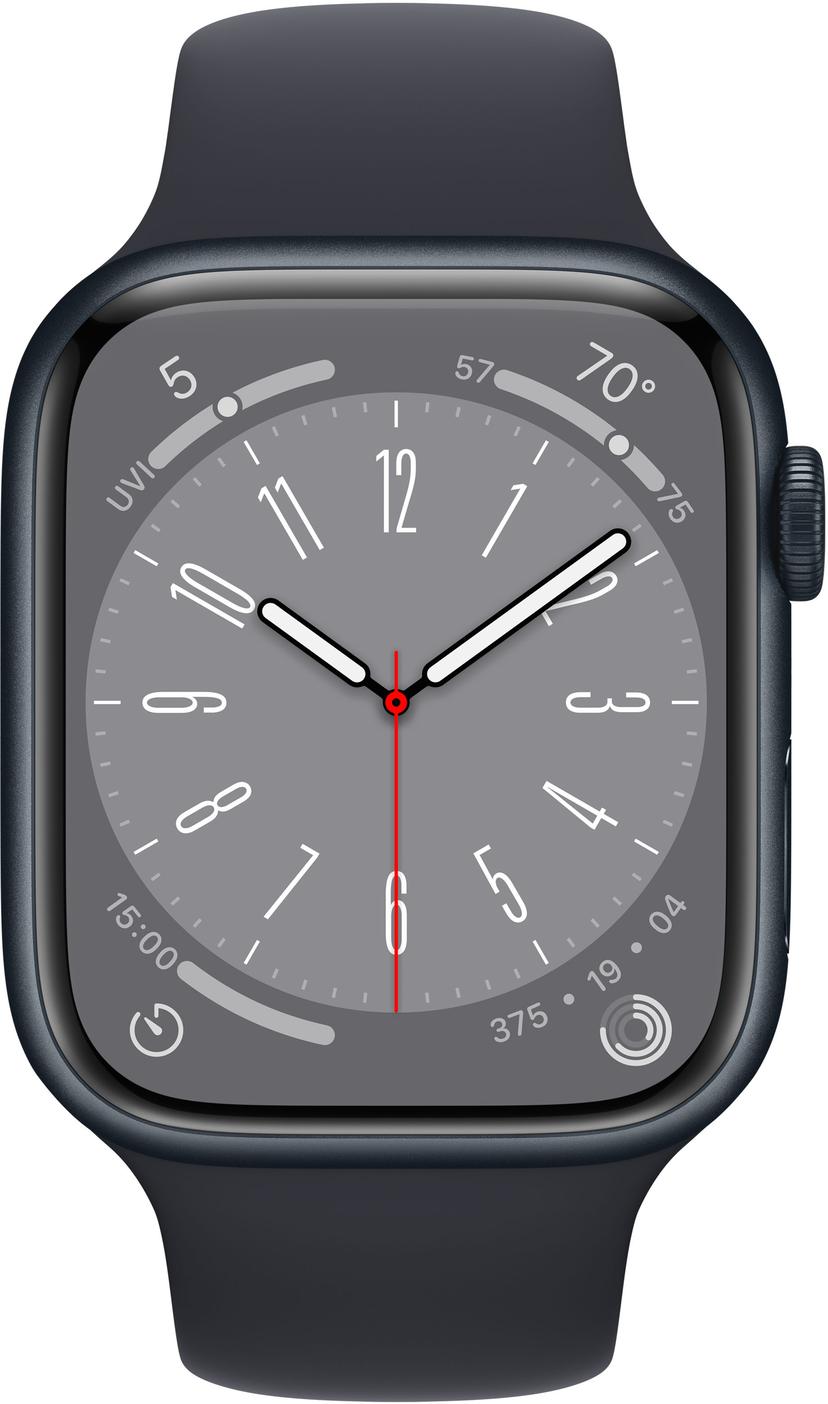 Apple Watch Series 8 GPS, 45mm Midnight Aluminium Case with Midnight Sport Band
