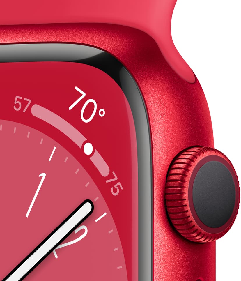 Apple Watch Series 8 GPS, 45mm (PRODUCT)Red Aluminium Case with Red Sport Band
