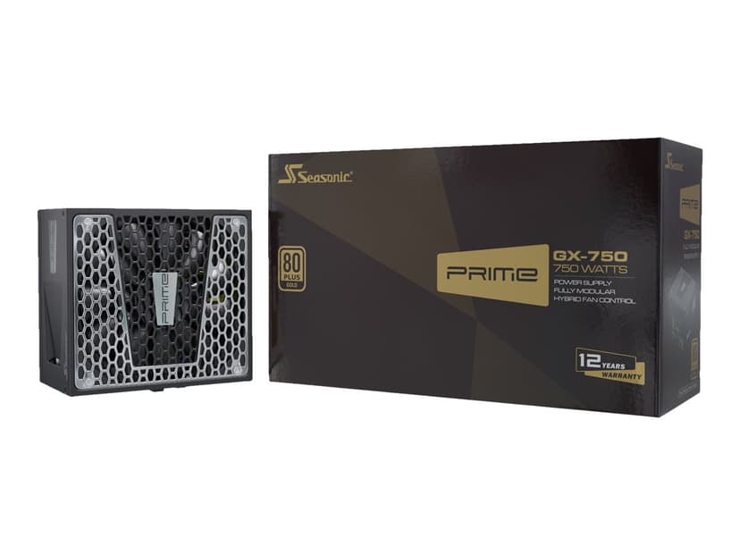 Sea Sonic Seasonic Prime GX virtalähdeyksikkö 750 W 20+4 pin ATX ATX Musta 750W 80 PLUS Gold