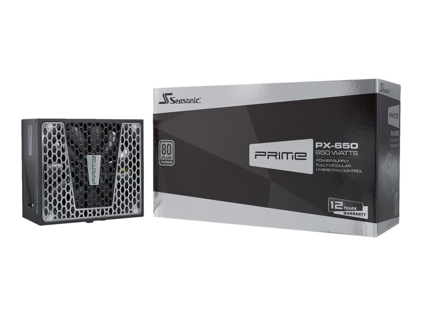 Sea Sonic Seasonic Prime PX-650 virtalähdeyksikkö 650 W 20+4 pin ATX ATX Musta 650W 80 PLUS Platinum