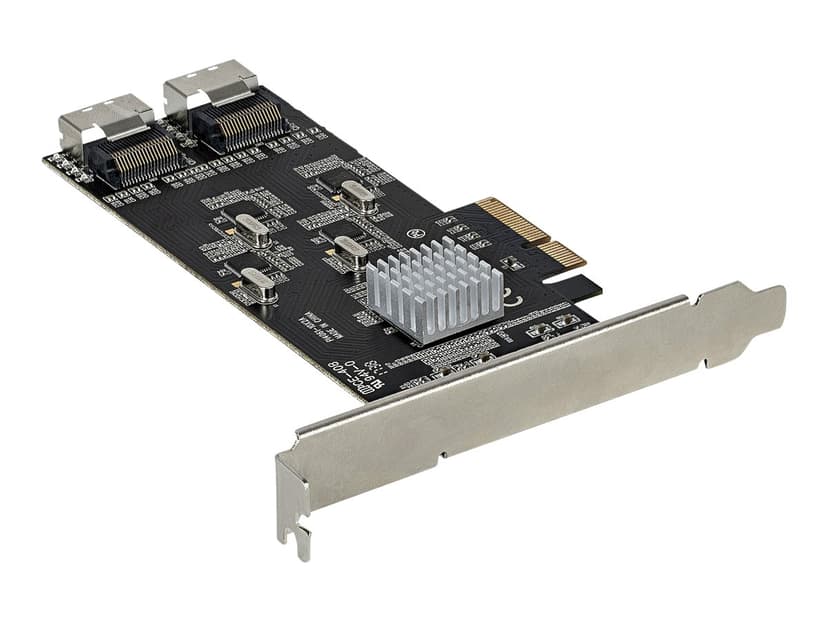 Startech .com 8 Port SATA PCIe Card, PCI Express 6Gbps SATA Expansion Card with 4 Host Controllers, SATA PCIe Controller Card, PCI-e x4 Gen 2 to SATA III Adapter Card, Drive Cables Incl.
