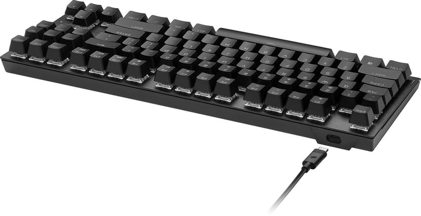Corsair K60 PRO TKL RGB Langallinen, USB Pohjoismaat Musta Näppäimistö- ja hiiri -pakkaus