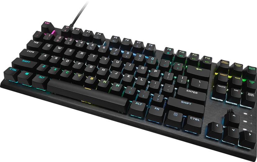 Corsair K60 PRO TKL RGB Langallinen, USB Pohjoismaat Musta Näppäimistö- ja hiiri -pakkaus