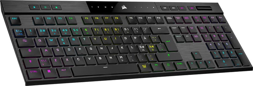 Corsair K100 AIR WIRELESS Kablet, Trådløs Nordisk Svart Tastatur