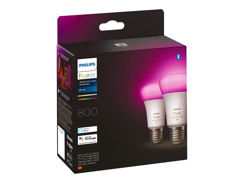 Philips Hue White Color Ambiance E27 1100lm 2-pack