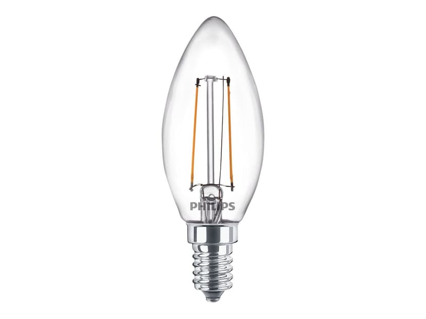 Philips LED E14 Candle Clear 2W (25W) 250 Lumen 2-Pack