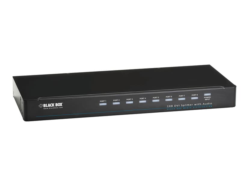Black Box DVI-D Splitter with Audio and HDCP, 1 x 8