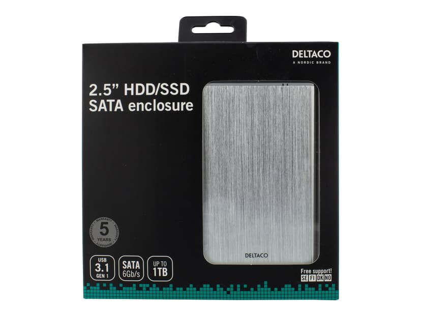 Deltaco MAP-GD29U3 2.5" USB 3.0 Sølv