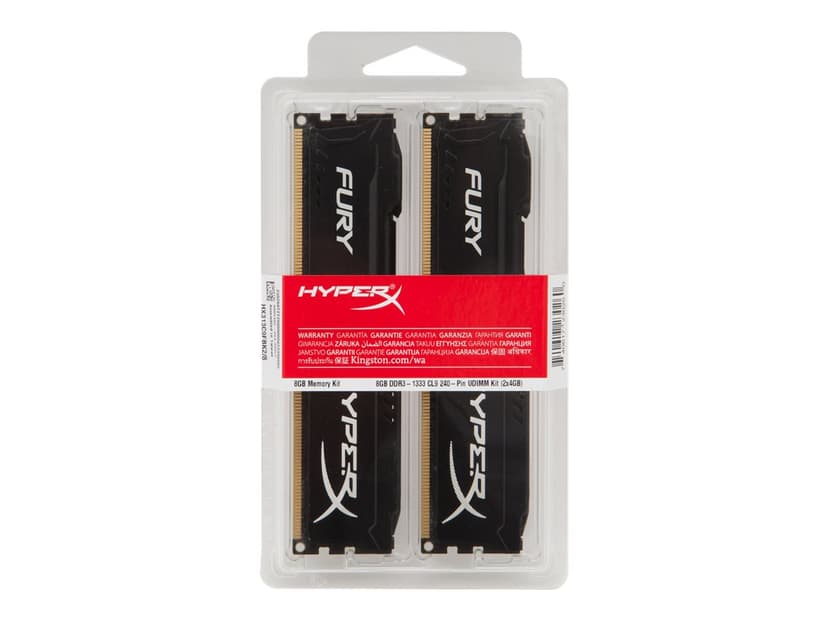 Kingston HyperX FURY Black Series 16GB 1,866MHz CL10 DDR3 SDRAM DIMM 240-pin
