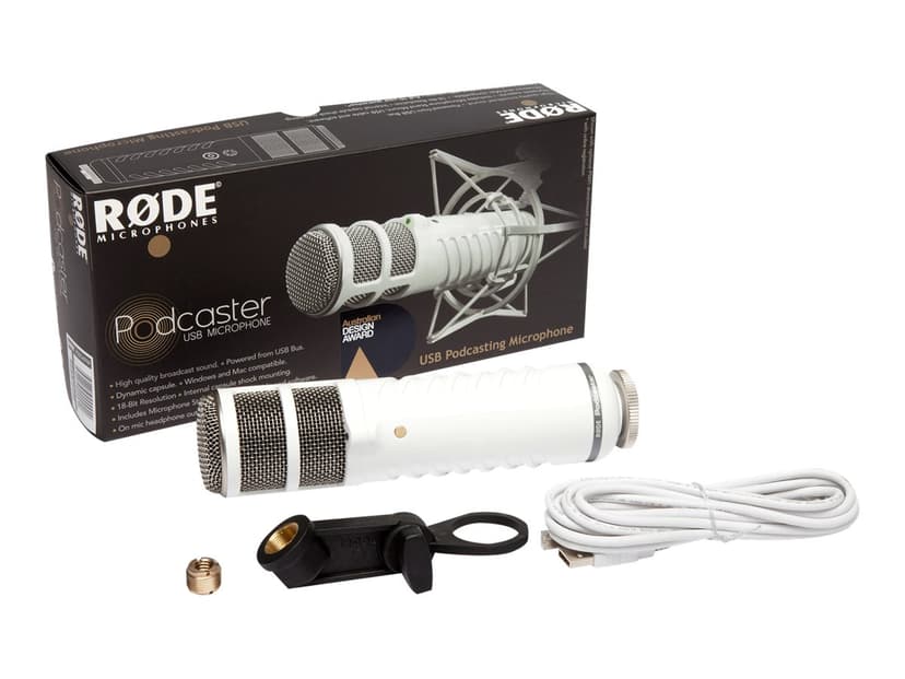 Røde Podcaster Hvit