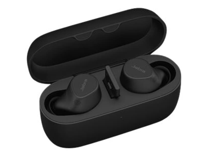 Jabra Evolve2 Buds - With Wireless Adapter Aidosti langattomat kuulokkeet USB-A Bluetooth-sovittimen kautta Optimoitu UC:lle Stereo Musta