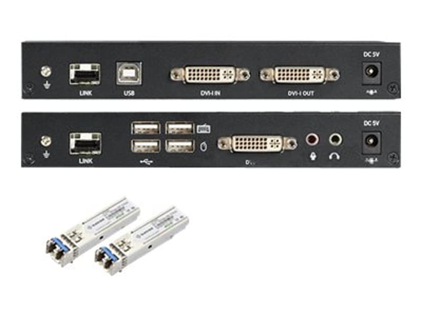 Black Box KVX KVM Extender (Incl. 2 SFP's) - SM Fiber DVI-I