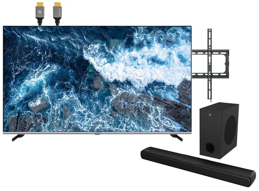 Voxicon VXV755UA 55" 4K Led Android TV + Chromecast Konferenskit Deluxe