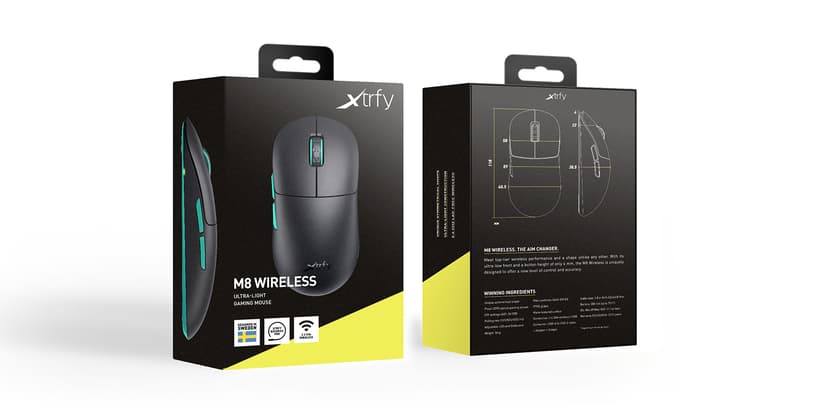 Xtrfy M8 Wireless RF Wireless + USB Type-C 26000dpi