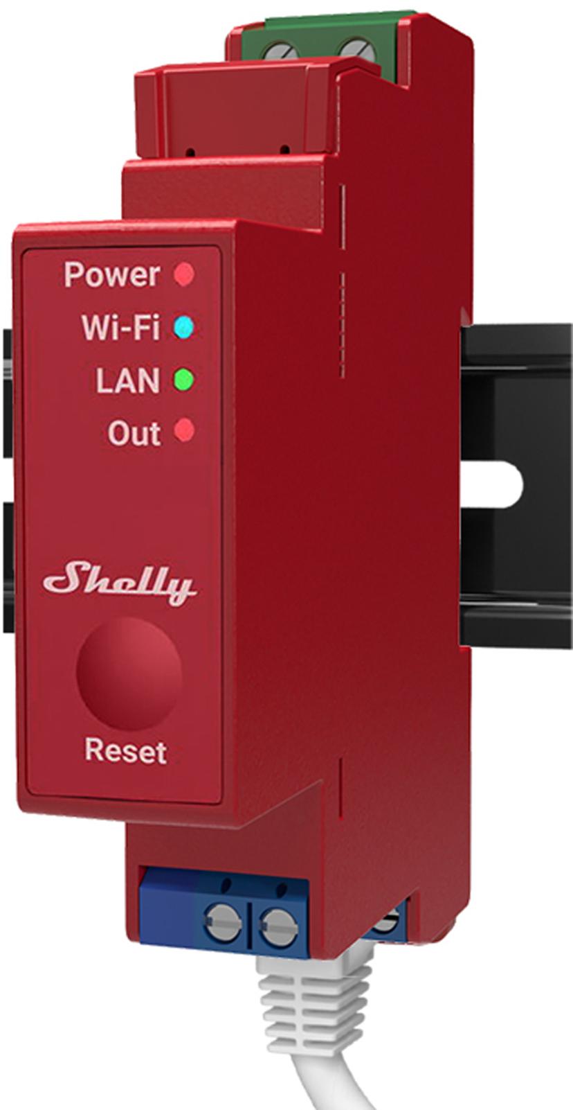 Shelly Pro 1PM DIN WiFi 1-Ch 16A Power Metering Red 5-Pack