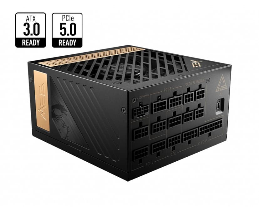 MSI Meg Ai1000p Pcie5 1000W Power Supply 1000W