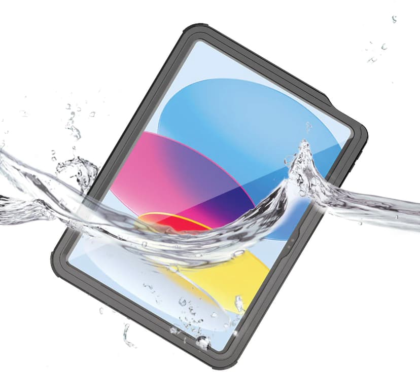 ARMOR-X Waterproof Case iPad 10th gen (2022) Musta/kirkas
