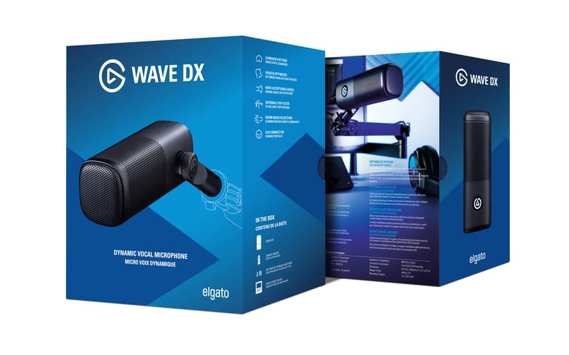 Elgato Wave DX Dynamisk Mikrofon Svart