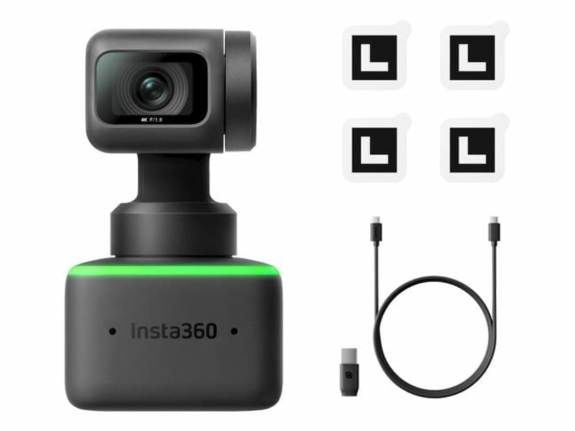 Insta360 Link Uhd 4K Ai Webcam USB-C Verkkokamera Musta