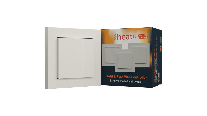 Heatit Z-Push Wall Controller RAL 9010 White