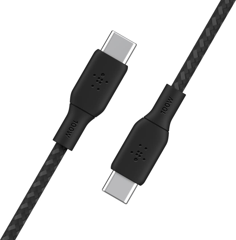 Belkin USB-C to USB-C Cable Braided 2m USB C USB C Musta