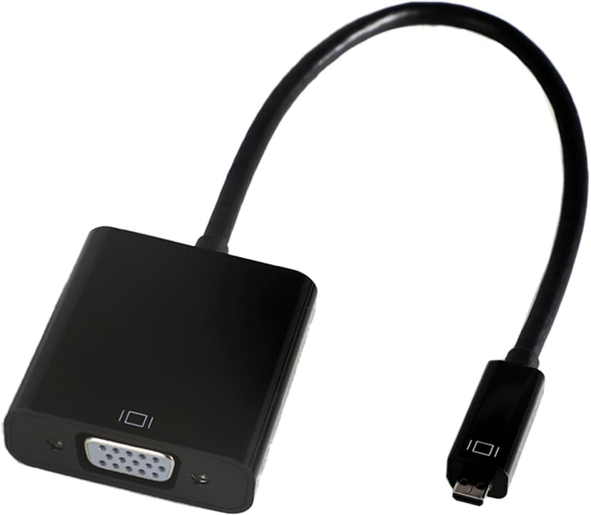 Prokord Video transformer HDMI Micro Han VGA Hun Sort