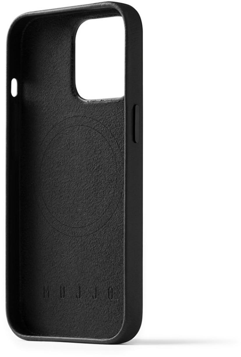 Mujjo Full Leather Case Magsafe iPhone 14 Pro Musta