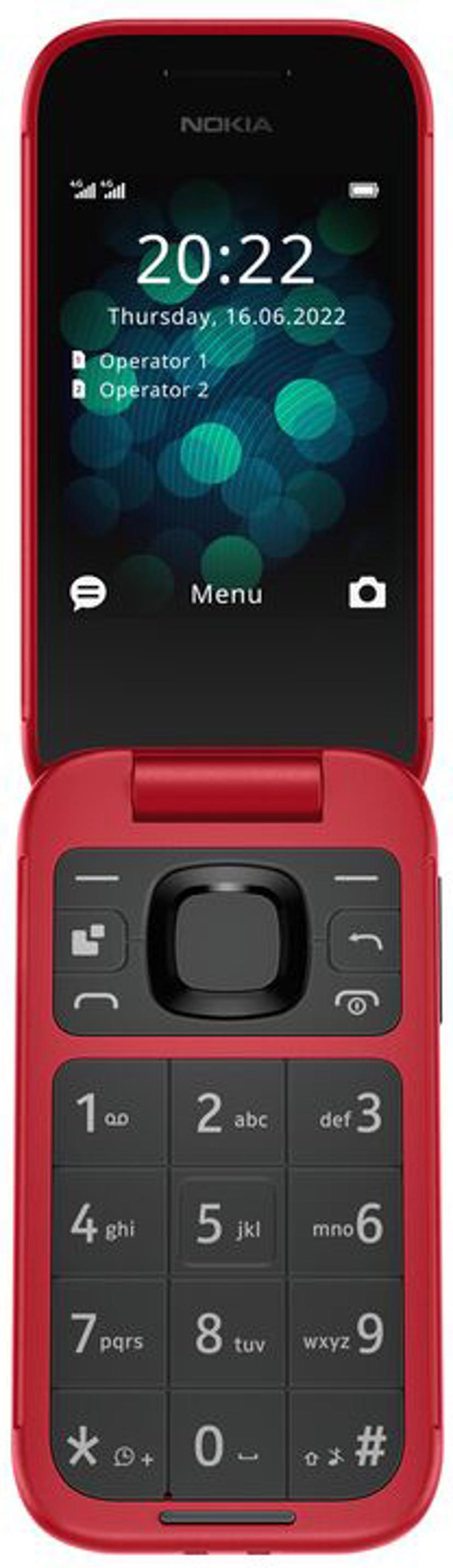 Nokia 2660 4G Incl Dockingstation Kaksois-SIM Punainen