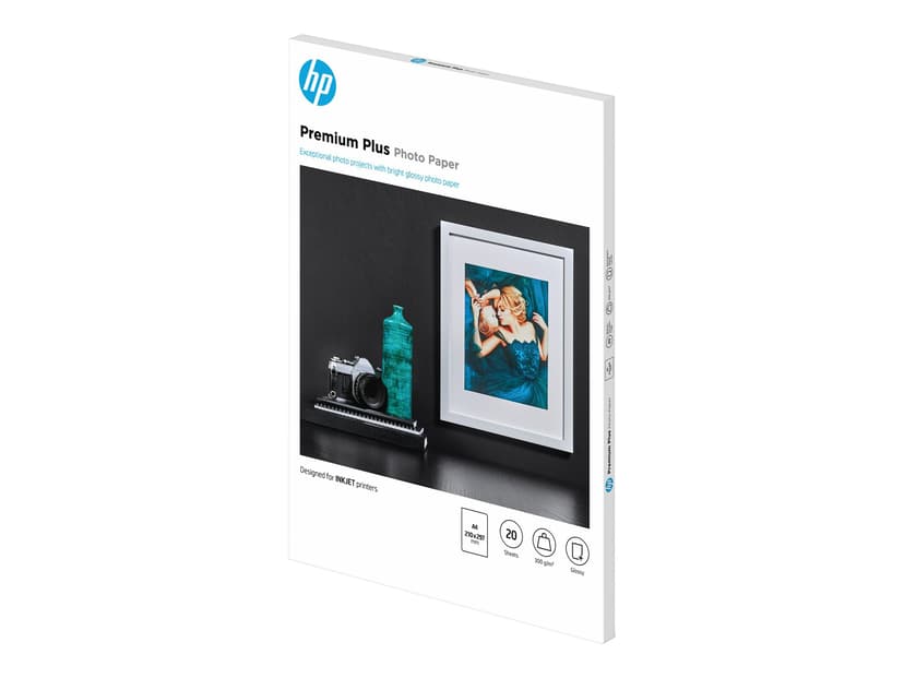 HP Papir Photo Premium PLUS Glossy A4 20-Ark 300g