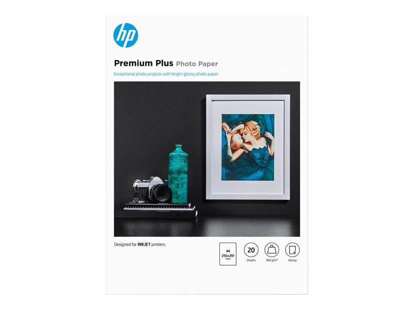 HP Papir Photo Premium PLUS Glossy A4 20-Ark 300g
