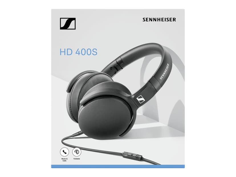 SENNHEISER HD 400S Hovedtelefoner 3,5 mm jackstik Stereo Sort