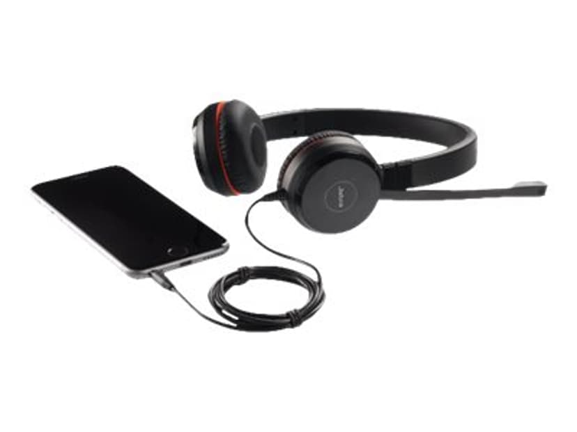 Jabra Evolve 30 II MS Kuuloke + mikrofoni 3,5 mm jakkiliitin, USB Skype for Businessille Stereo Musta