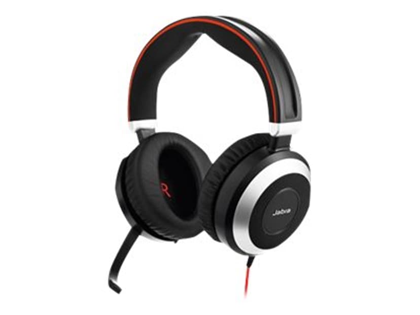 Jabra Evolve 80 UC Headset 3,5 mm kontakt Stereo Svart