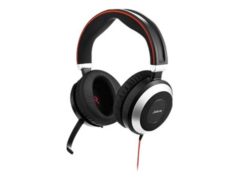 Jabra Evolve 80 UC Headset 3,5 mm kontakt Stereo Svart