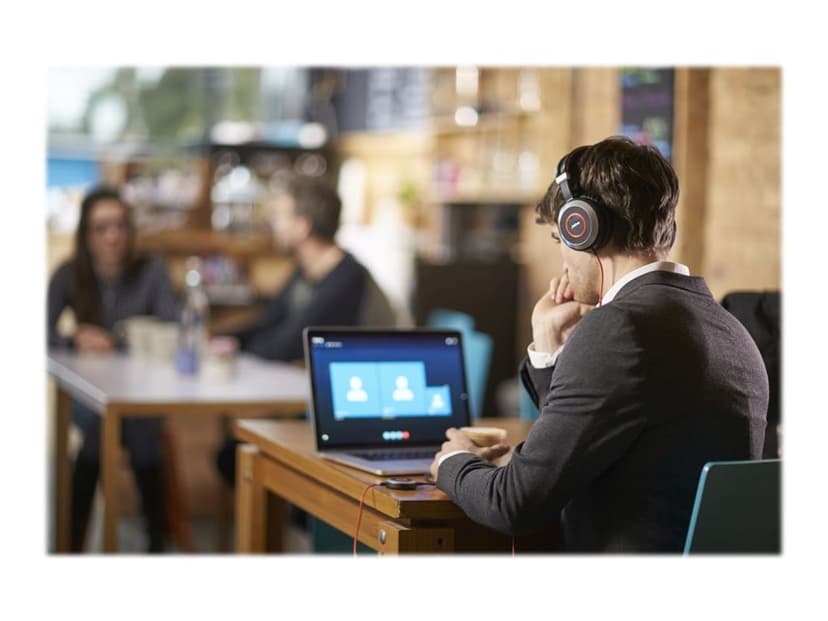 Jabra Evolve 80 UC Headset 3,5 mm kontakt Stereo Svart