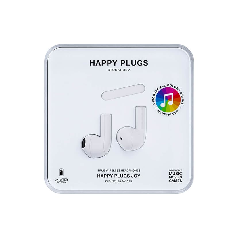 Happy Plugs Joy In-ear Tws White Aidosti langattomat kuulokkeet Valkoinen