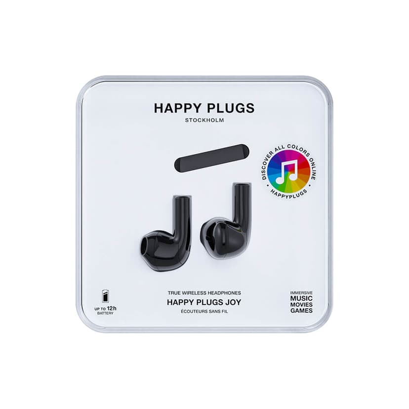 Happy Plugs Joy In-ear Tws Black Aidosti langattomat kuulokkeet Musta