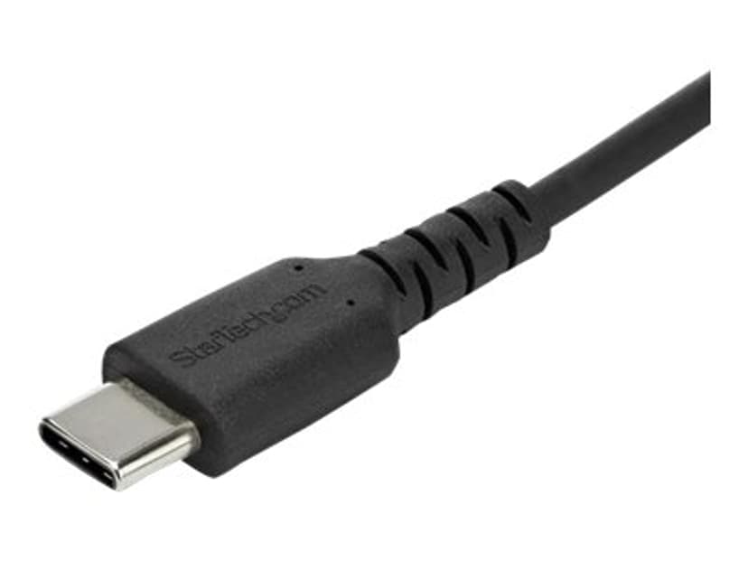 Startech .com 2m USB A to USB C Charging Cable, Durable Fast Charge & Sync USB 2.0 to USB Type C Data Cord, Rugged TPE Jacket Aramid Fiber M/M 3A Black, Samsung S10, S20, iPad Pro, Pixel 2m 4 nastan USB- A Uros USB-C Uros