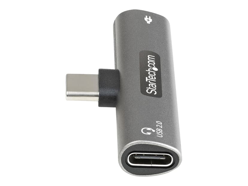 Startech .com USB C Audio & Charge Adapter, USB-C Audio Adapter with USB-C Audio Headphone/Headset Port and 60W USB Type-C Power Delivery Pass-through Charger, For USB-C Phone/Tablet/Laptop USB 2.0 Type-C