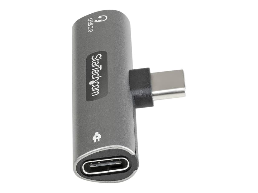 Startech .com USB C Audio & Charge Adapter, USB-C Audio Adapter with USB-C Audio Headphone/Headset Port and 60W USB Type-C Power Delivery Pass-through Charger, For USB-C Phone/Tablet/Laptop Hopea