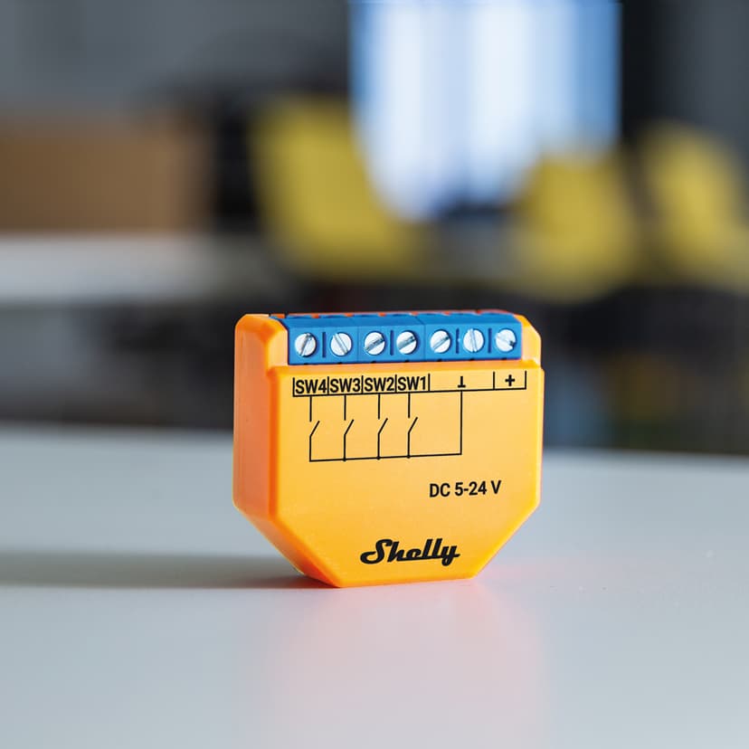 Shelly Plus i4 DC WiFi-control for scenes and activation