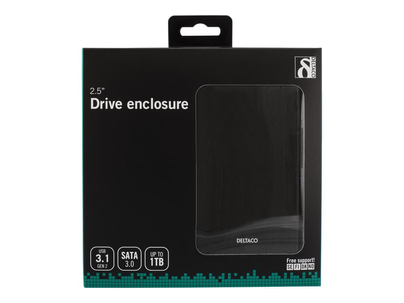 Deltaco MAP-GD49C 2.5" USB 3.1 (Gen 2) Svart