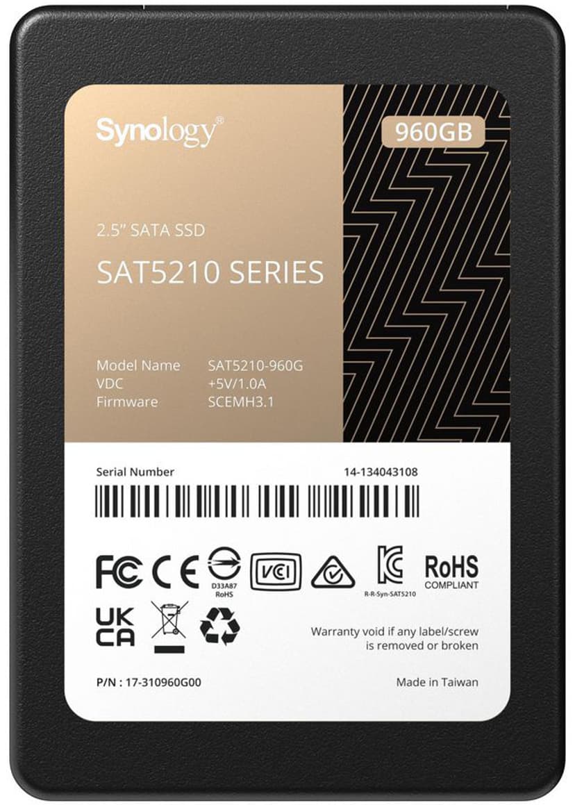 Synology SAT5210 960GB 2.5" SATA 6.0 Gbit/s