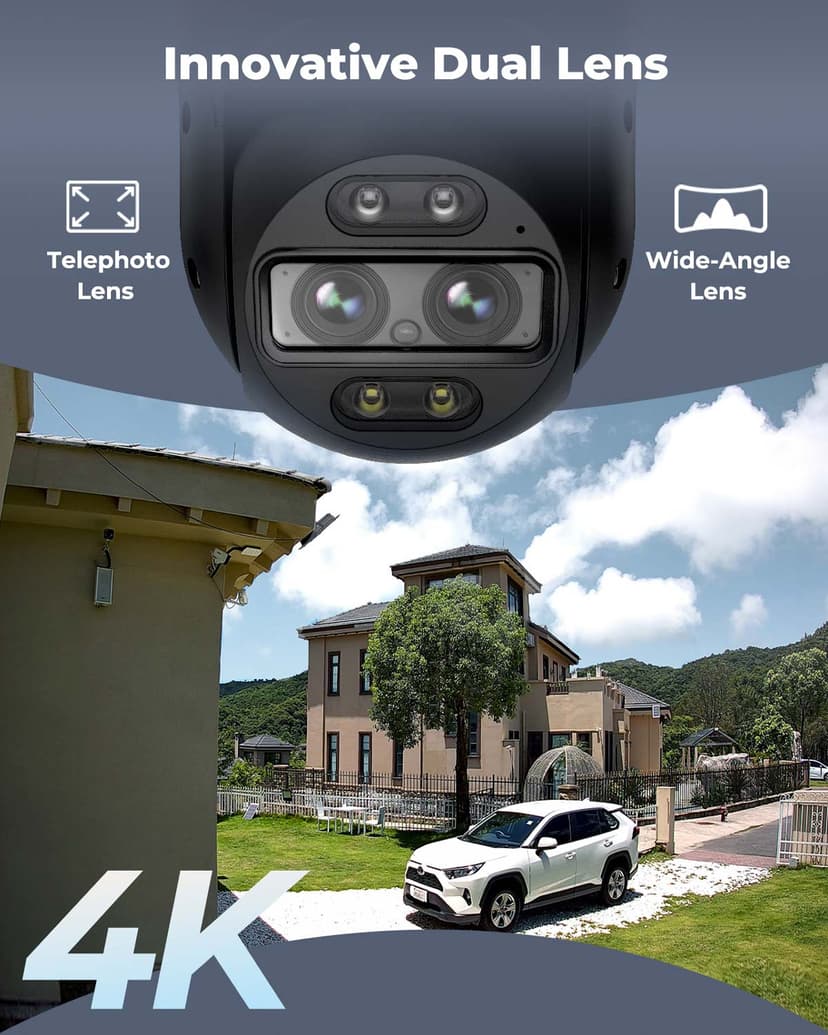 Reolink TrackMix WiFi, PTZ övervakningskamera med dubbla linser