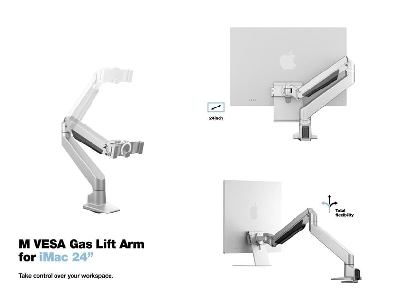 Multibrackets M VESA Gas Lift Arm - iMac 24” Silver