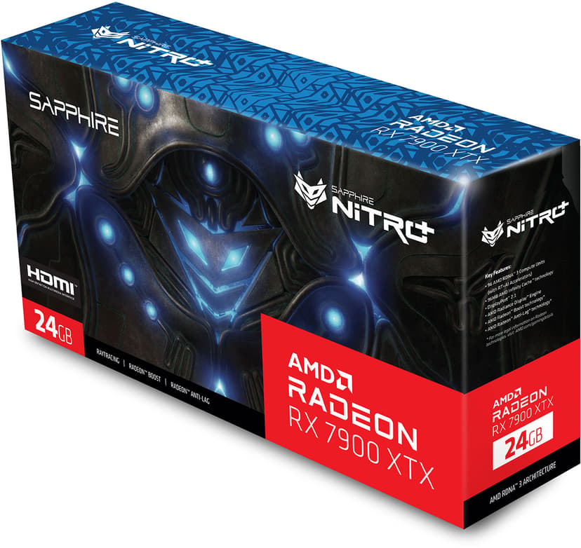 Sapphire Radeon RX 7900 XTX Nitro+ Gaming OC 24GB Näytönohjain