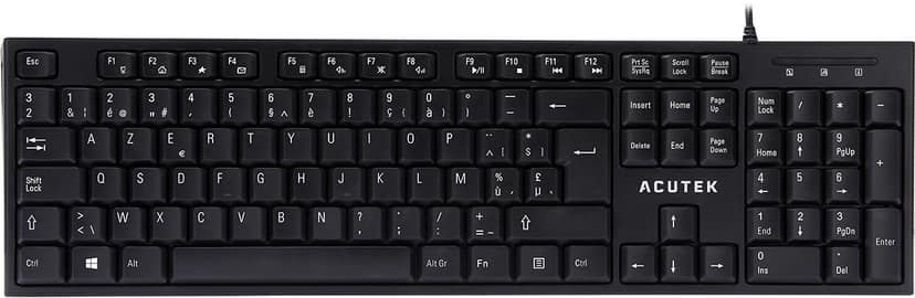 val Verzoenen voorbeeld Acutek Wired Slim Keyboard Iso-azerty Be Met bekabeling Belgisch Toetsenbord  (AK-200W/BE) | Dustin.nl