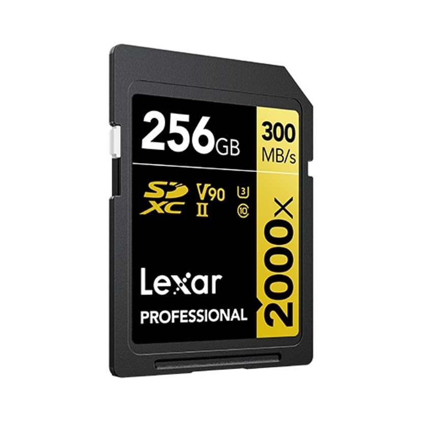 Lexar Pro 2000X Sdhc/sdxc Uhs-ii U3(v90) R300/w260 256Gb 256GB SDXC UHS-II Memory Card