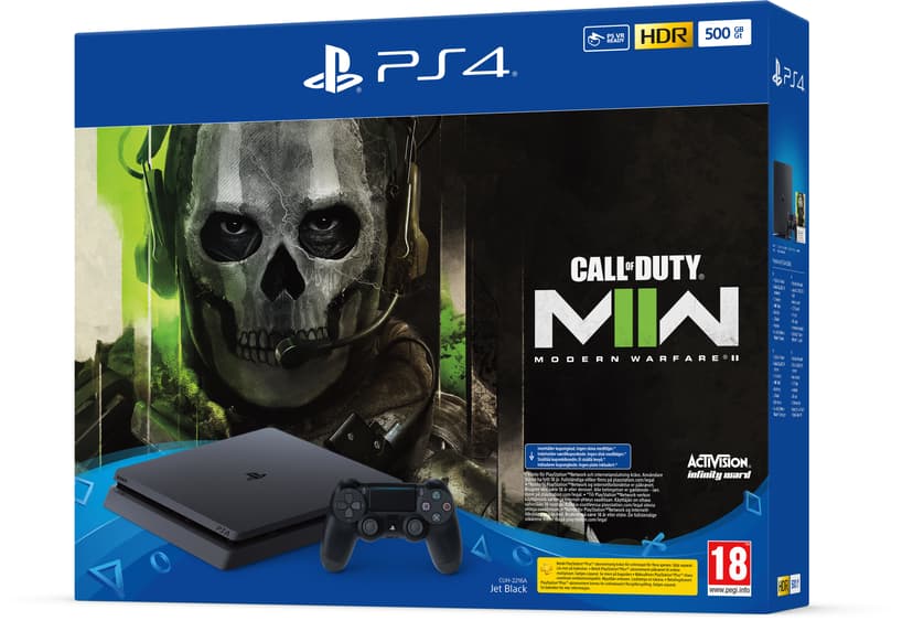 Sony Playstation 4 500GB + Call of Duty Modern Warfare II 500GB Sort