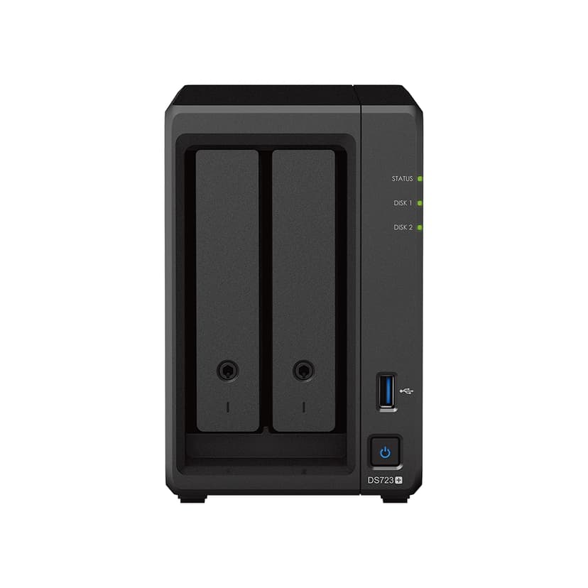 Synology DS723+ with 2 pre-installed 8TB harddrives (16TB) 16Tt NAS-palvelin